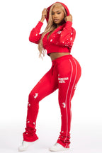 Maxine Red Tricot Stacked Trackset