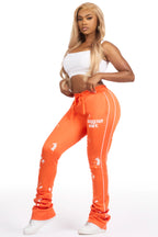 Selah Orange Stacked Track Pant