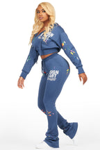 Kristiane Navy Crop Super Stacked Trackset