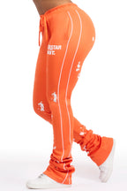 Selah Orange Stacked Track Pant