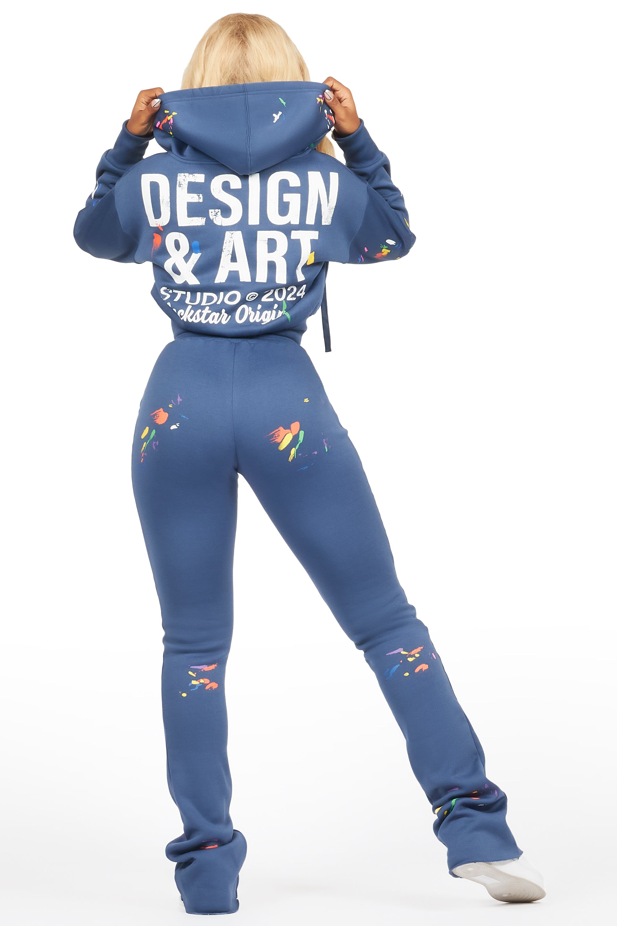 Kristiane Navy Crop Super Stacked Trackset