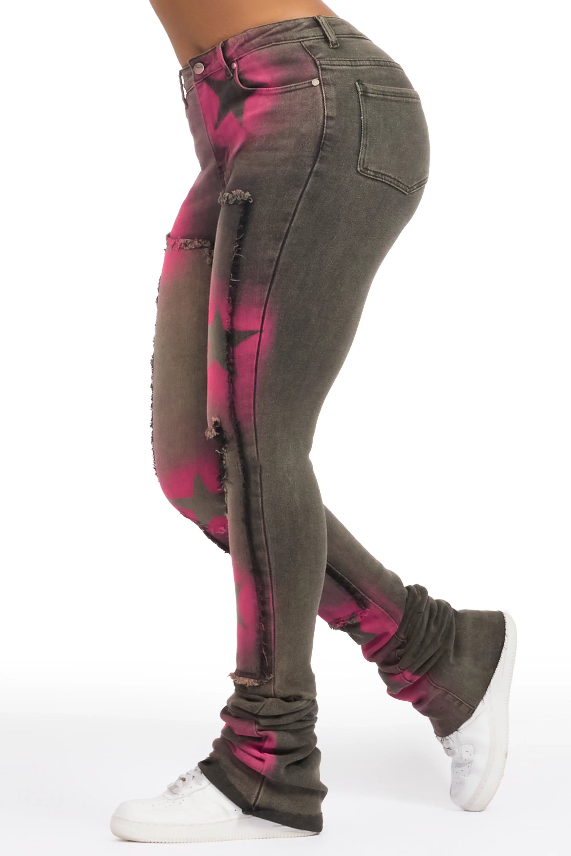 Ashanta Black Wash Super Stacked Jean