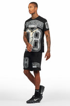 Fields Black/Grey T-Shirt Short Set