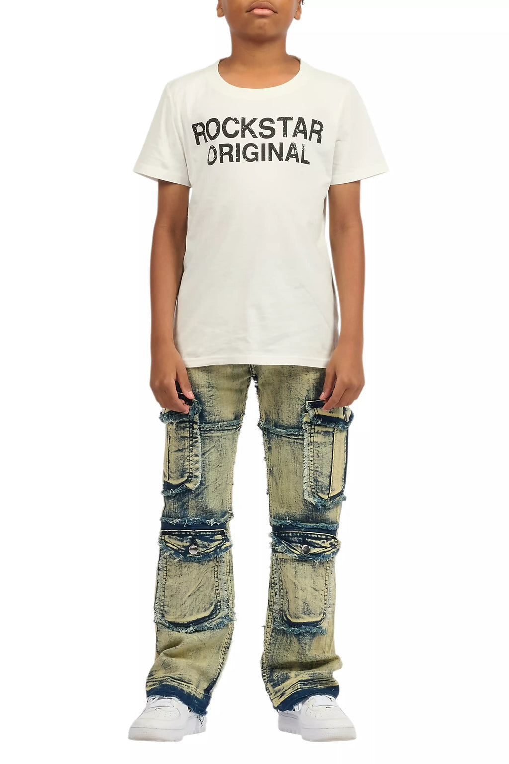 Boys Zarian Vintage Light Blue Cargo Jean