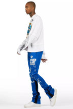 Damone Royal Super Stacked Flare Track Pant