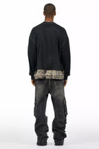 Keylor Washed Black Baggy Fit Jean