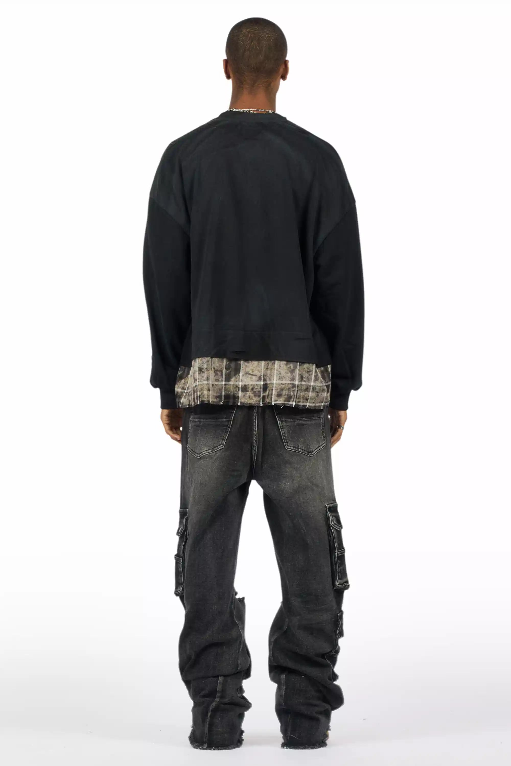 Keylor Washed Black Baggy Fit Jean