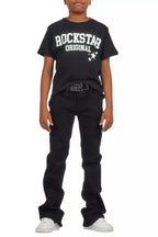 Boys Drick Jet Black Regular Fit Flare Jean