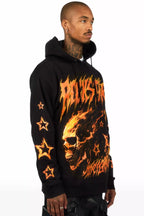 Nelz Black Graphic Hoodie