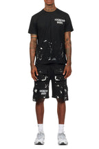 Raffer Black/White T-Shirt Cargo Shorts Set