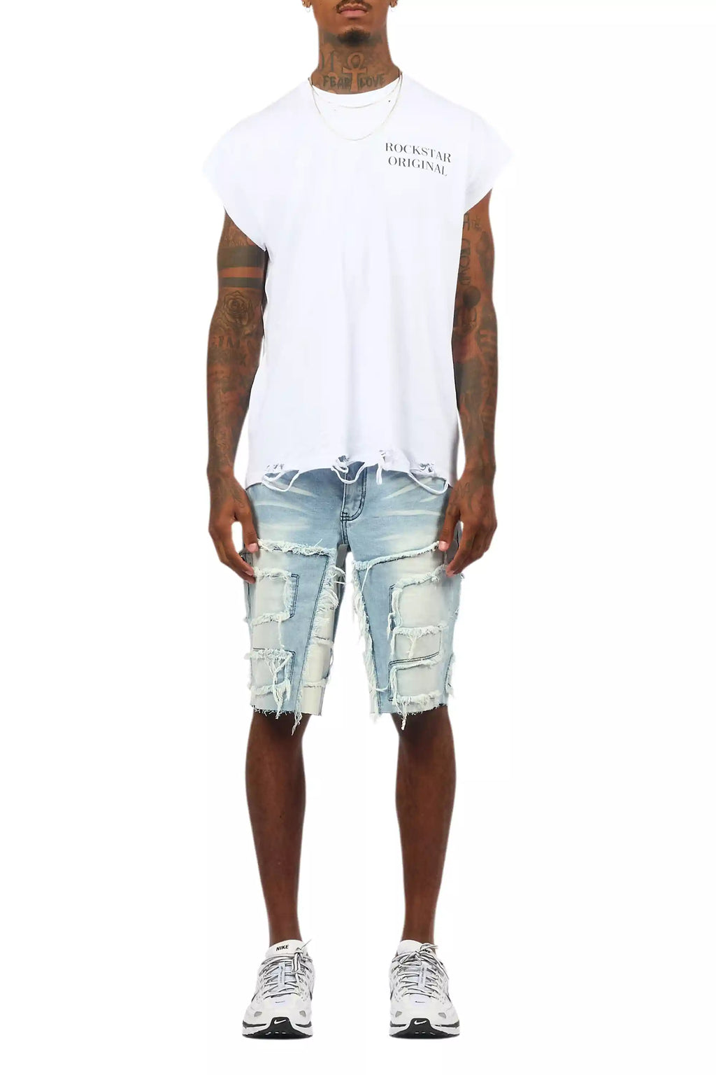 Drako White Graphic Muscle T-Shirt