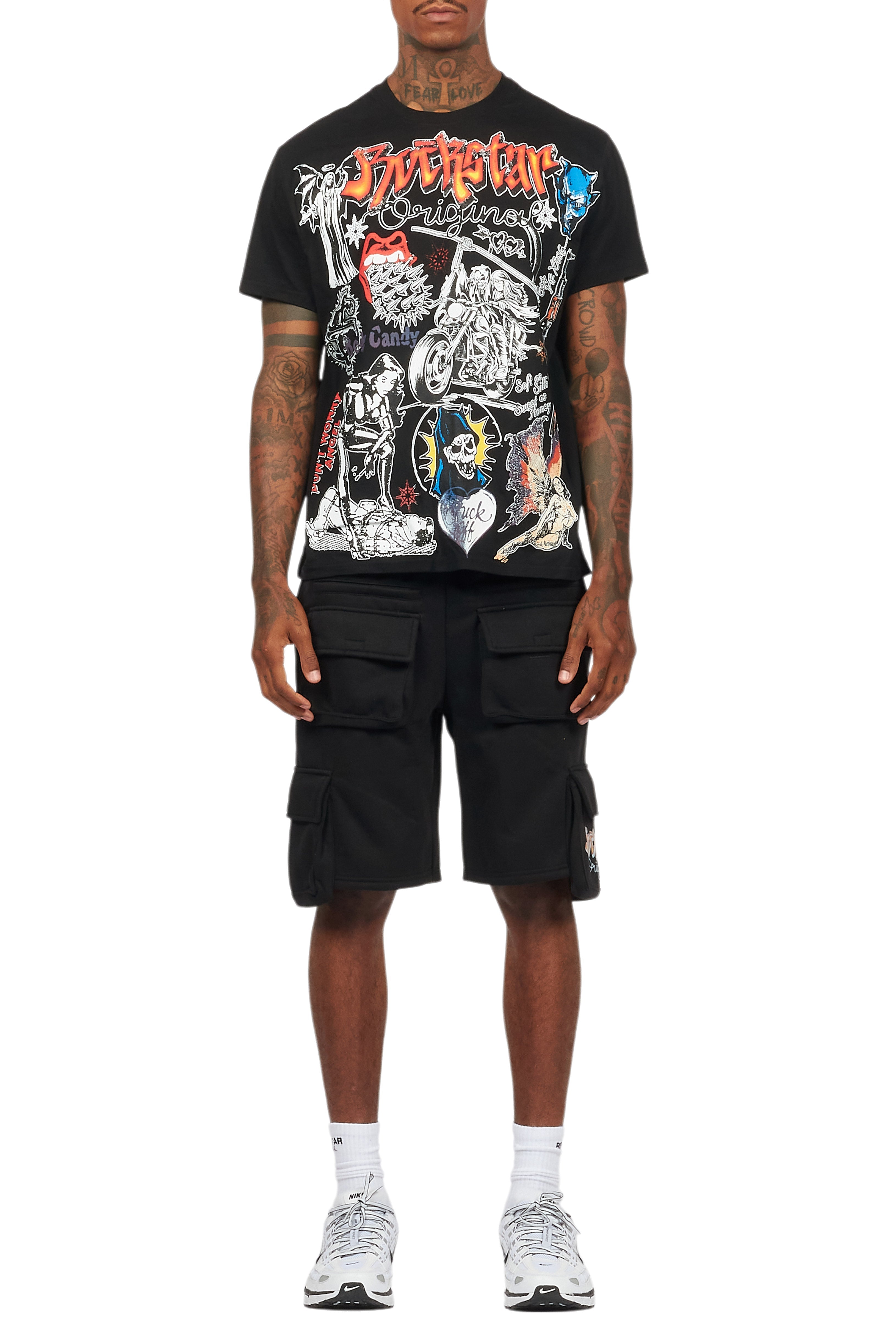 Shoota Black/Red Short Set