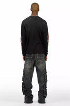 Keylor Black Wash Baggy Fit Jean
