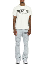 Emilio Heather Grey T-Shirt/Stacked Flare Track Set