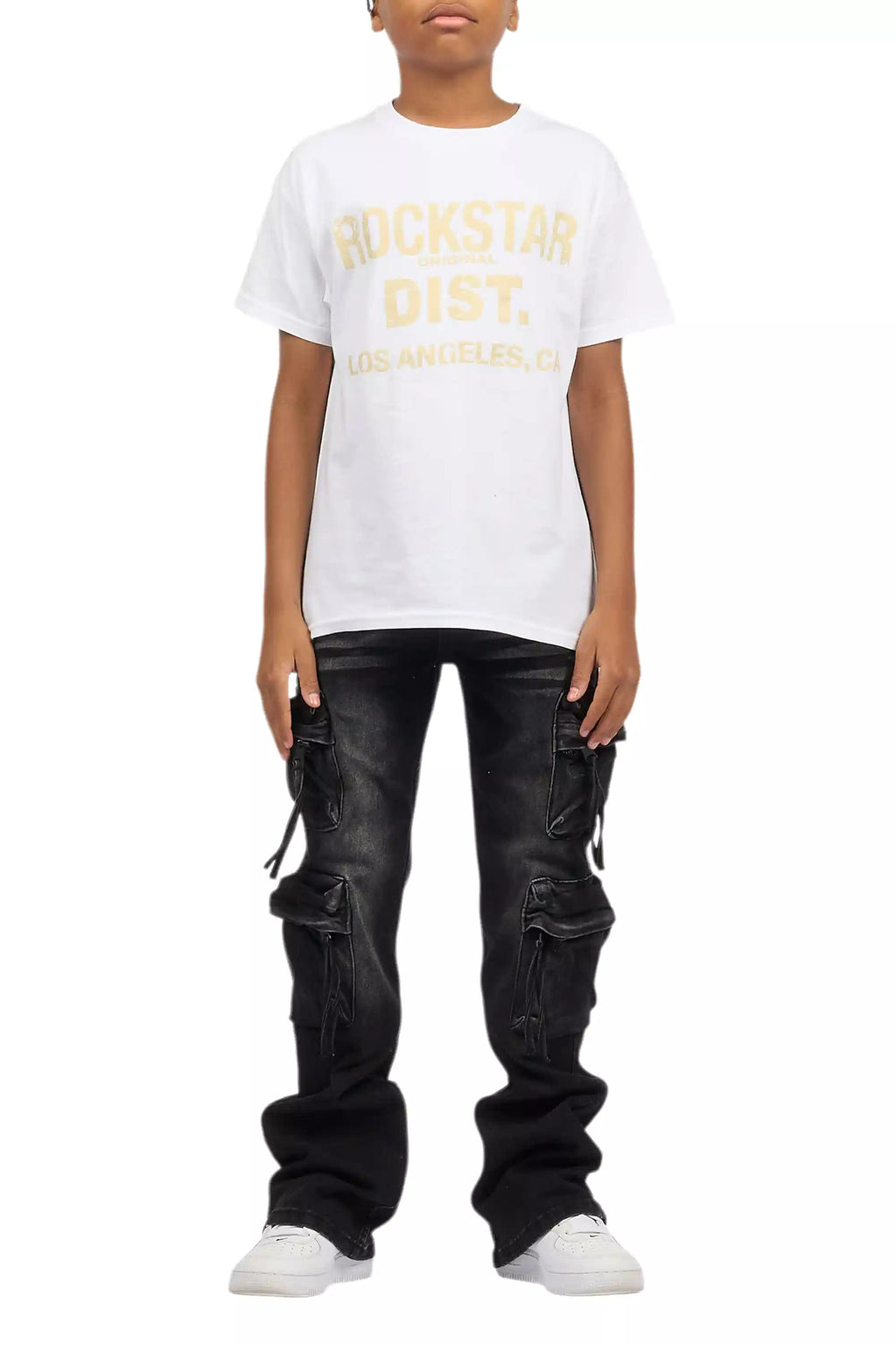 Boys Rodion Dark Grey Slim Fit Cargo Jean