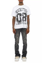 Flamur White Graphic Rhinestone T-Shirt