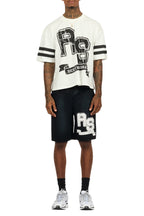 Alik White/Black Crop Boxy Tee Short Set