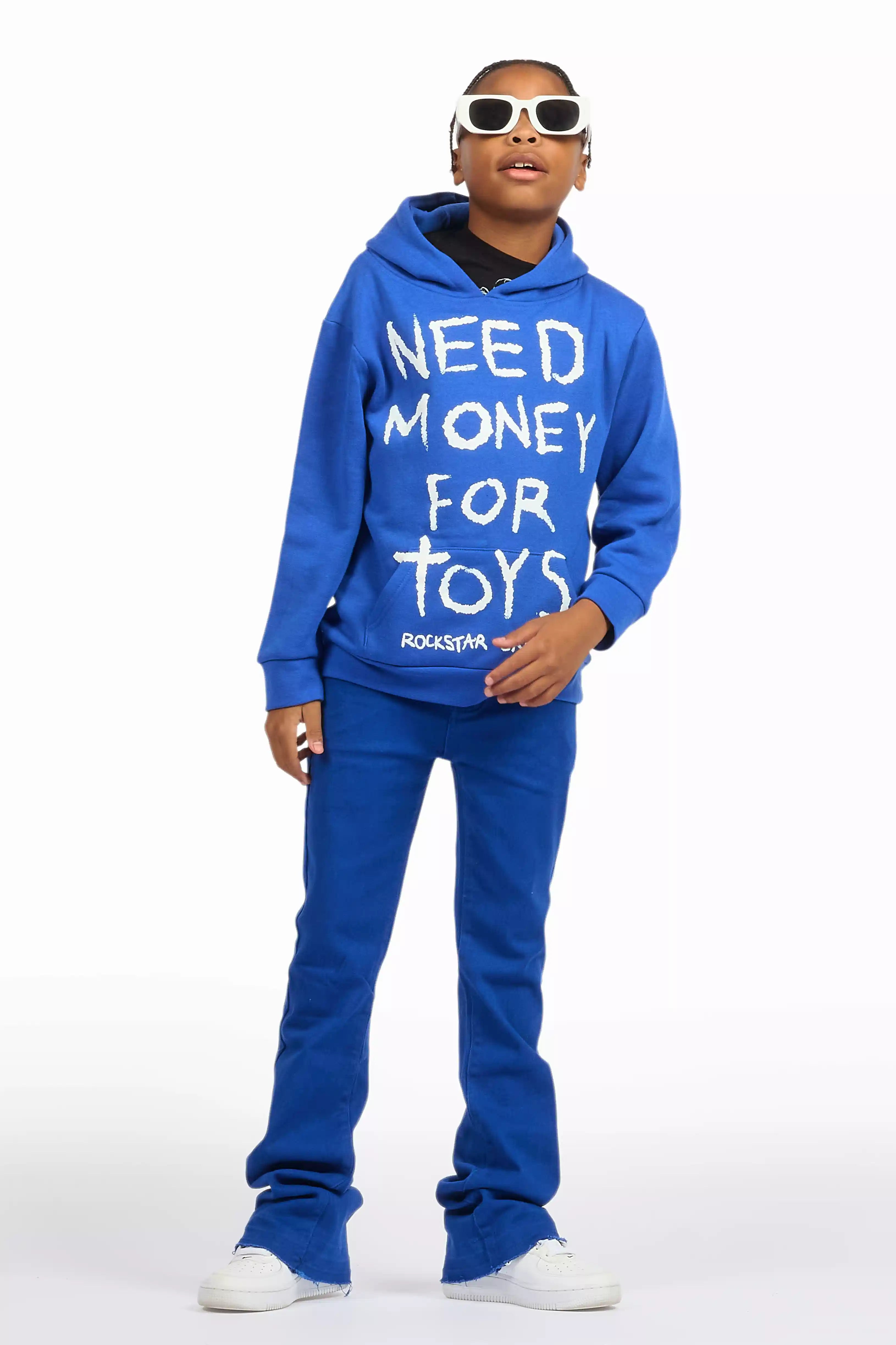 Boys Dag Royal Blue Stacked Flare Jean