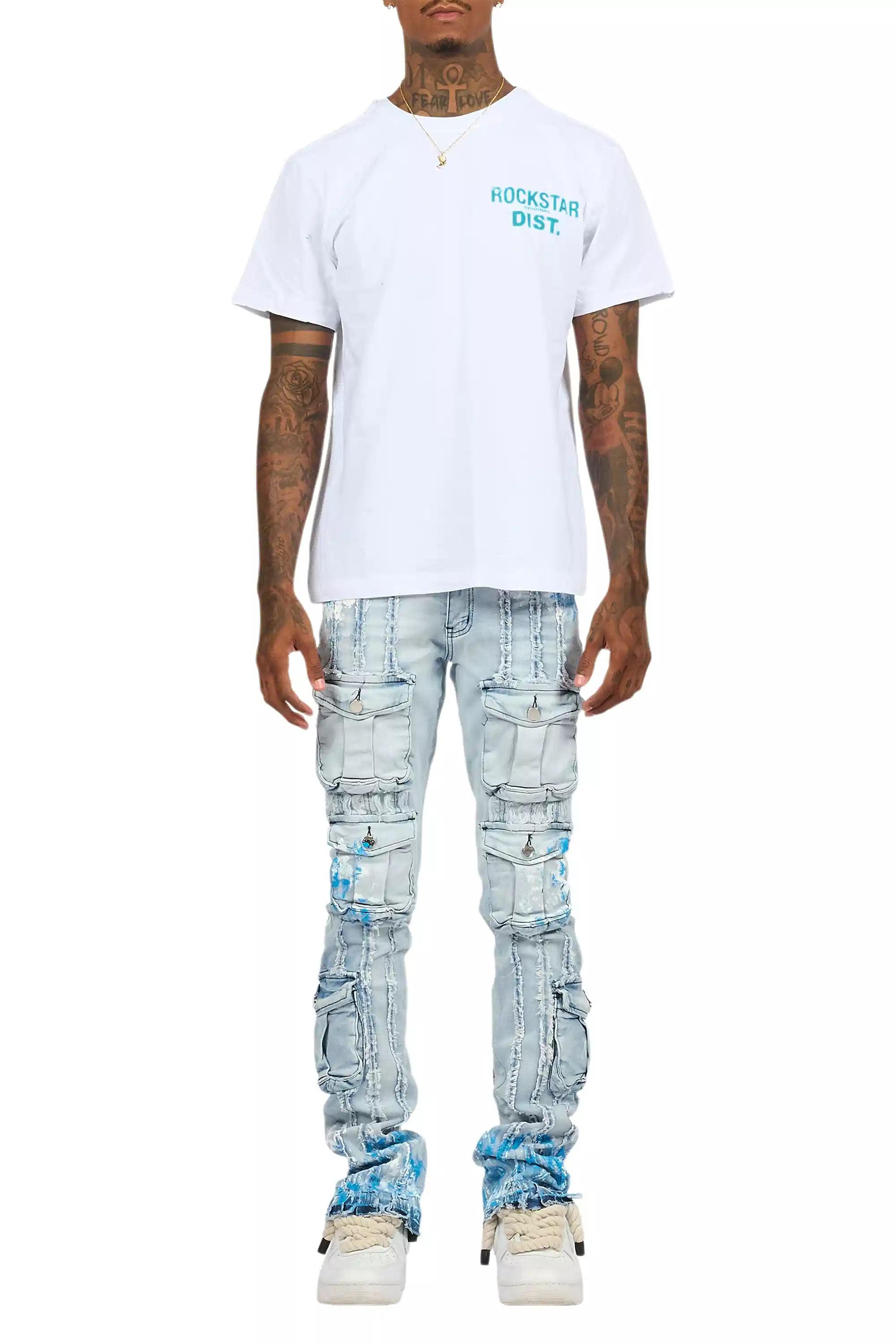 Lake White/Aqua Graphic T-Shirt