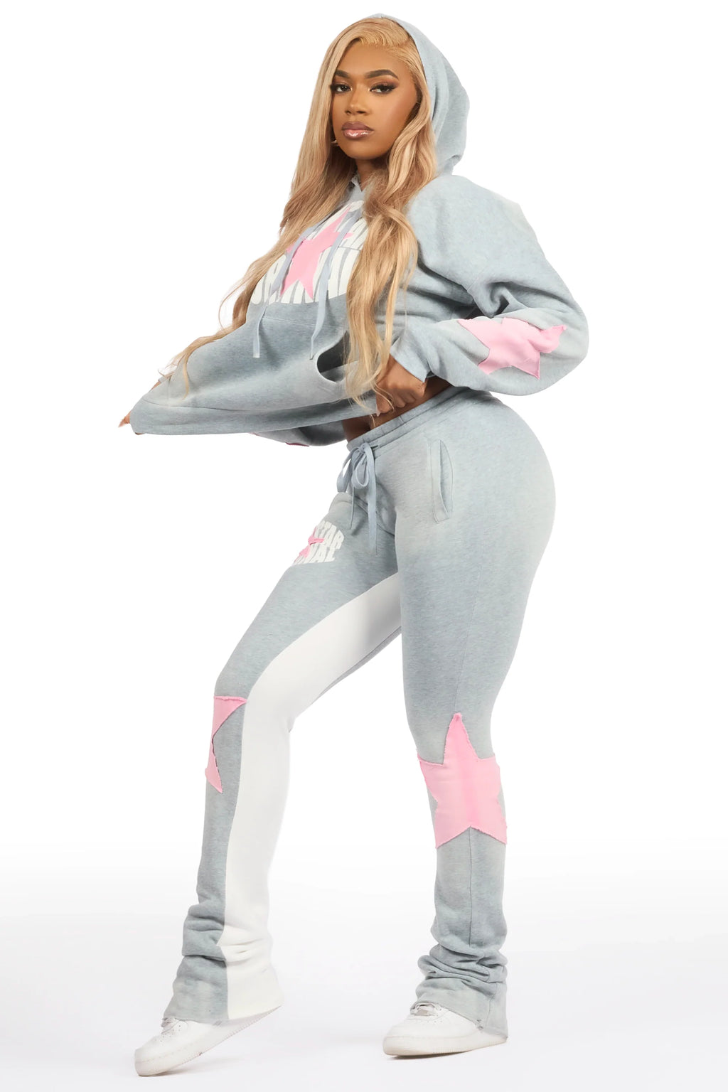 Kaliyah Heather Grey Super Stacked Trackset