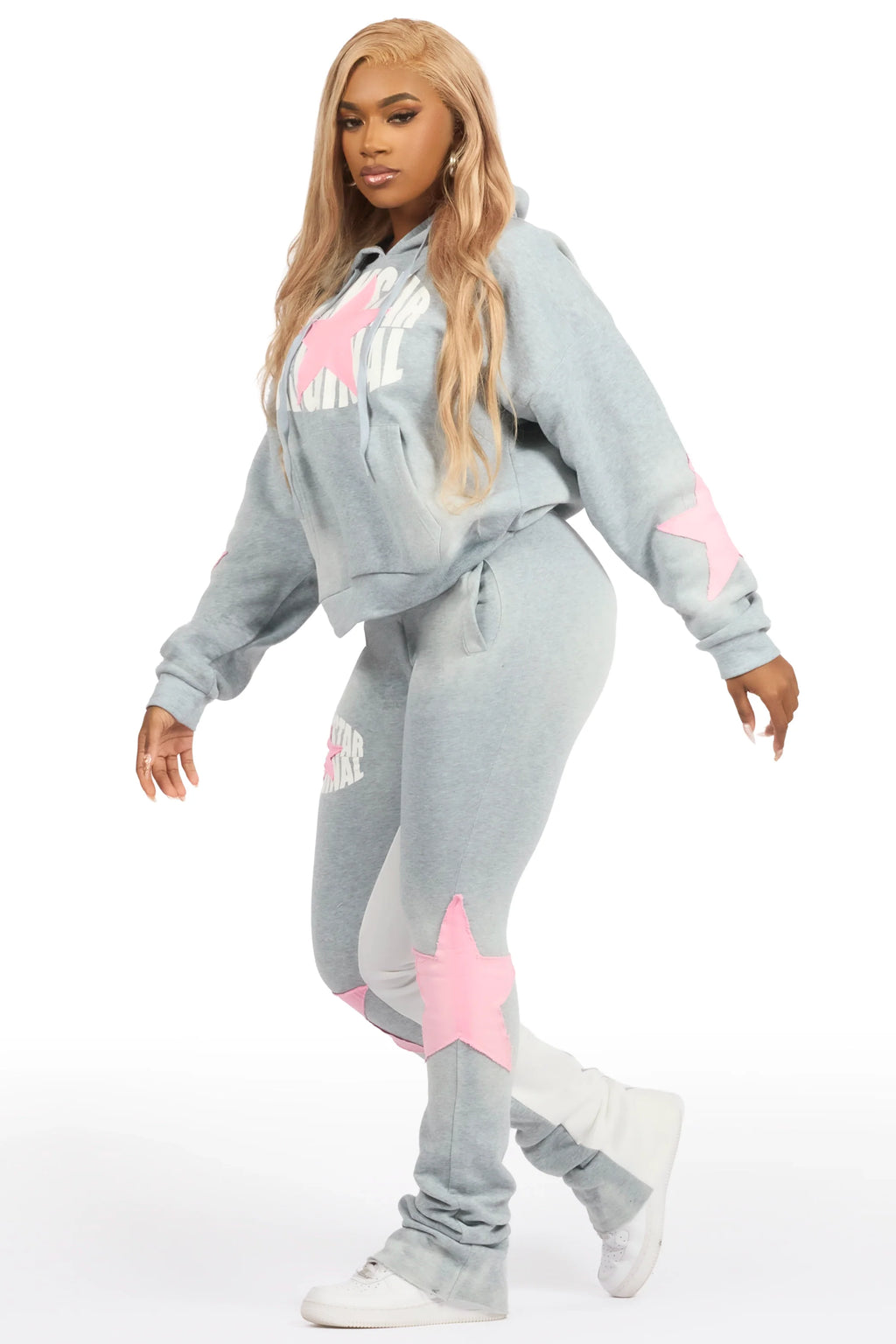 Kaliyah Heather Grey Super Stacked Trackset