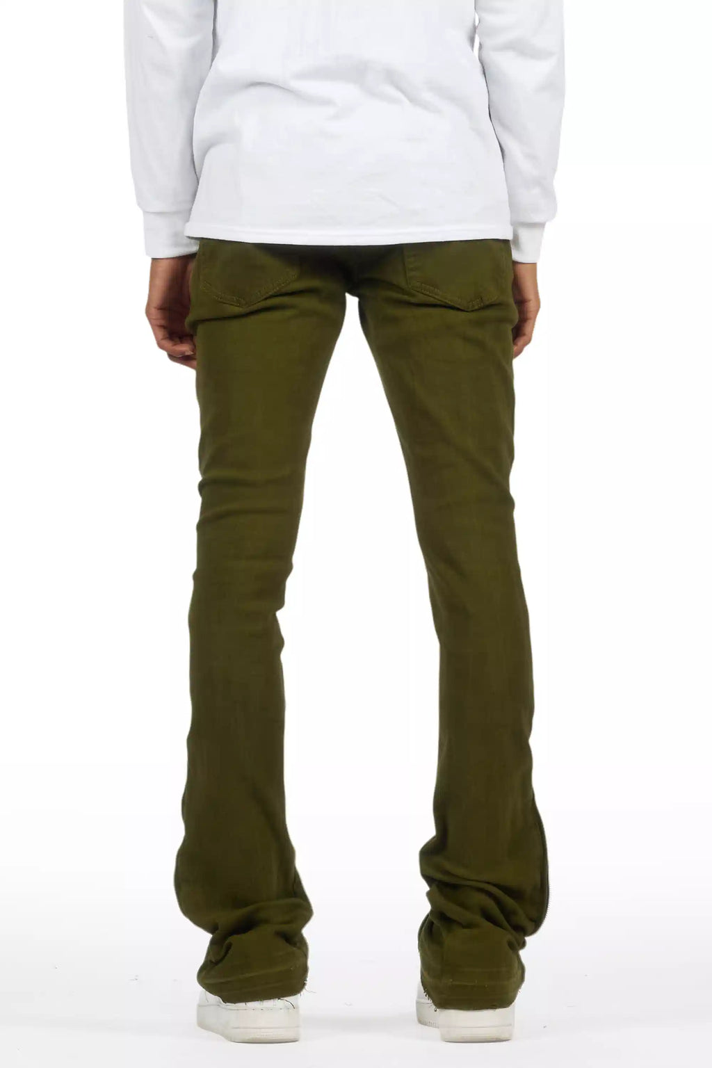 Jaymes Olive Stacked Flare Jean