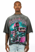 Reece Charcoal/Multi Oversized Graphic T-Shirt