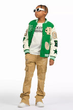 Boys Hutch Beige Stacked Flare Jean