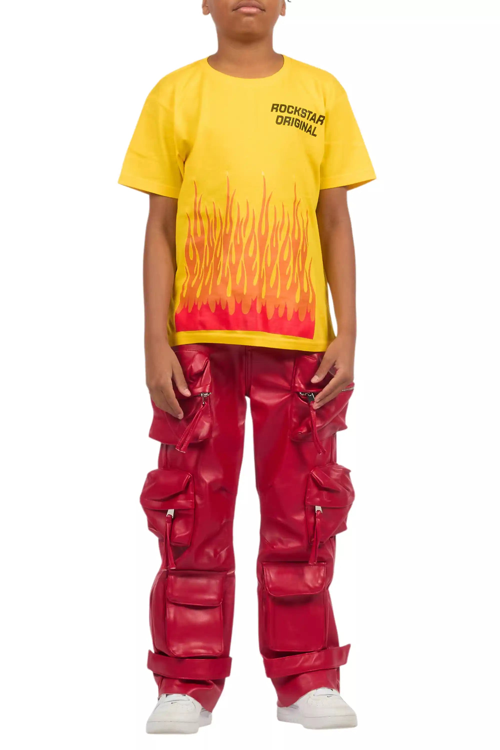 Boys Roeland Yellow/Red Graphic T-Shirt