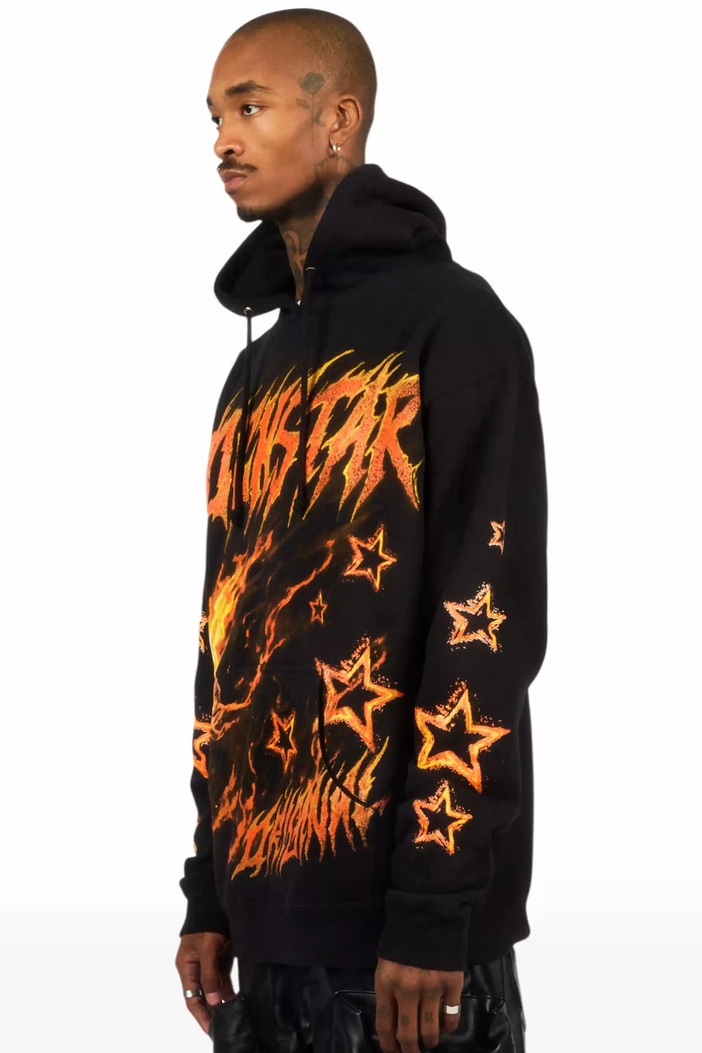 Nelz Black Graphic Hoodie