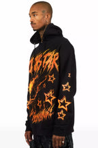 Nelz Black Graphic Hoodie