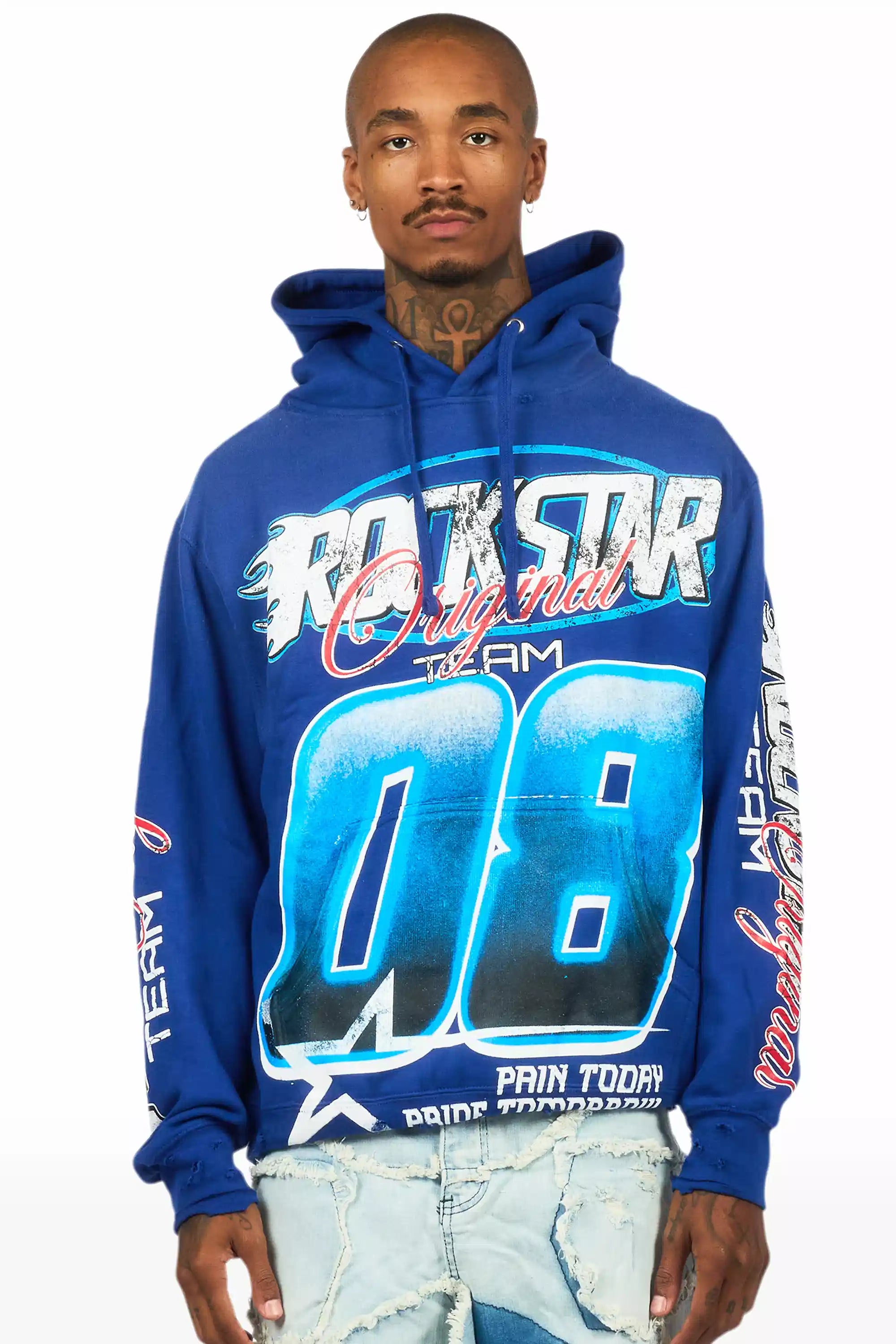 Ryker Royal Blue Graphic Hoodie