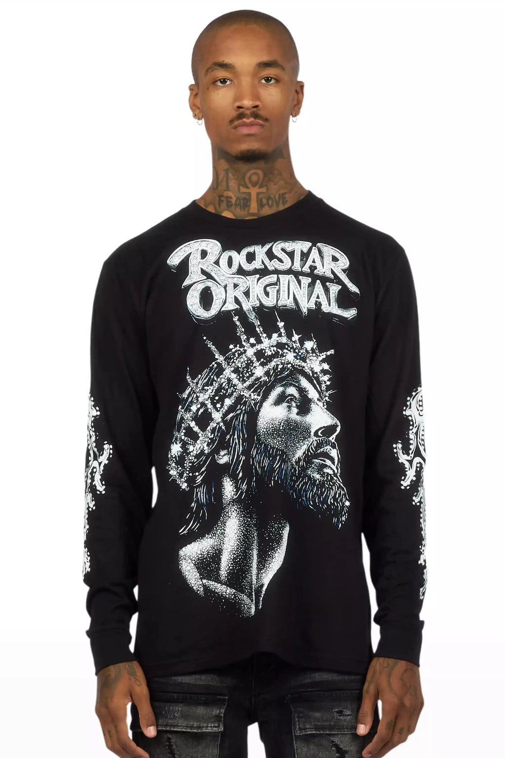 Darius Black Long Sleeve Graphic T-Shirt