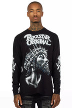 Darius Black Long Sleeve Graphic T-Shirt