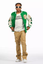 Boys Balser Green Varsity Jacket