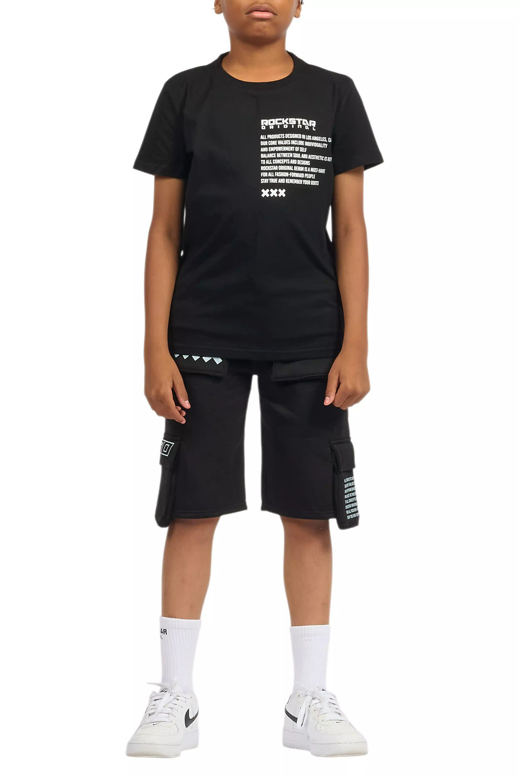 Boys Jash Black/White Short Set