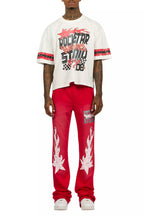 Garo Red T-Shirt/Baggy Stacked Track Set