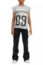 Boys Allstar Grey/Black Graphic Muscle T-Shirt