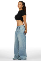 Hidaya Light Wash Baggy Jean