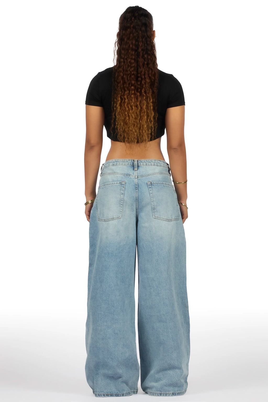 Hidaya Light Wash Baggy Jean
