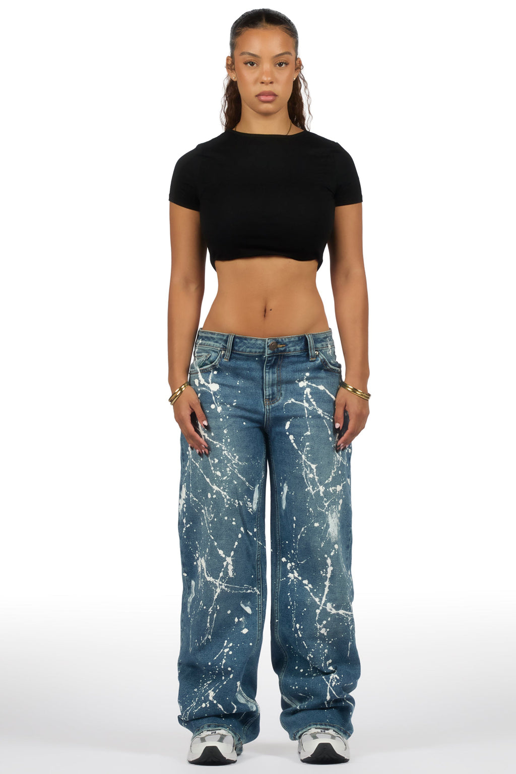 Shontalay Med. Wash Painted Baggy Jean