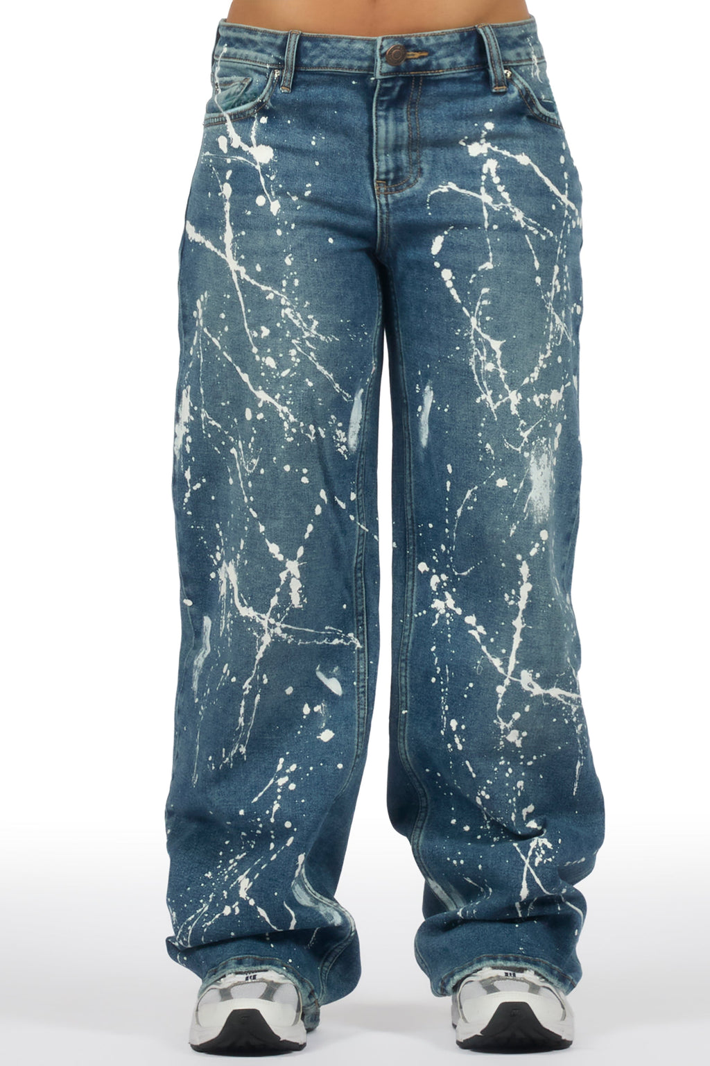 Shontalay Med. Wash Painted Baggy Jean