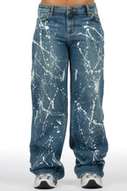 Shontalay Med. Wash Painted Baggy Jean