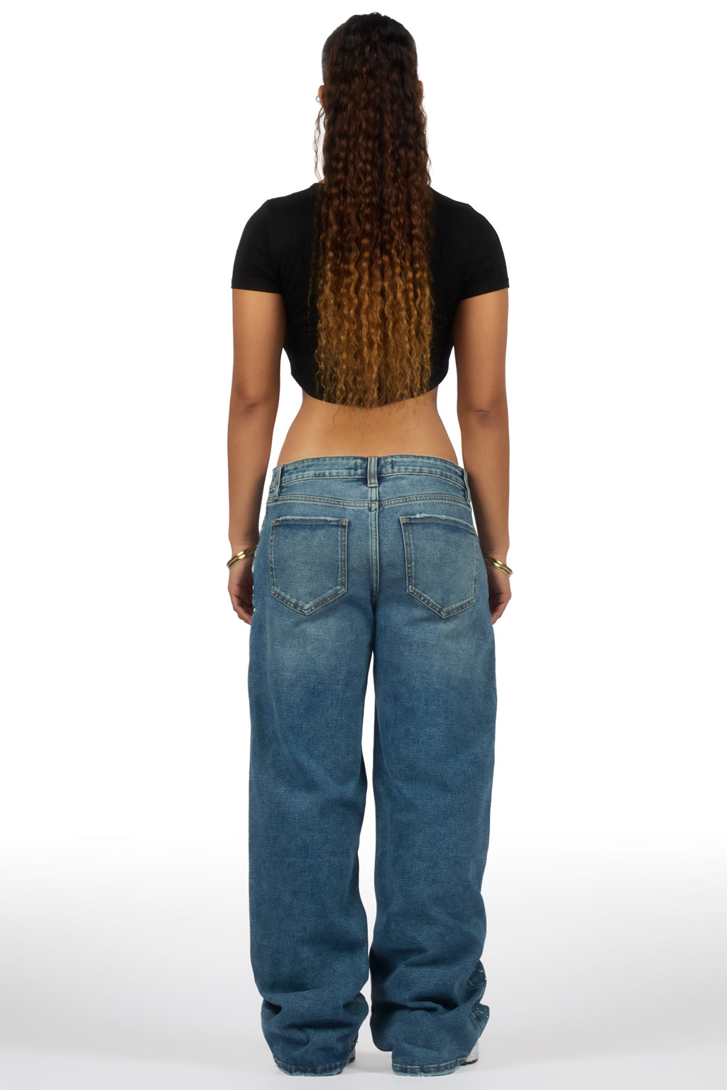 Shontalay Med. Wash Painted Baggy Jean