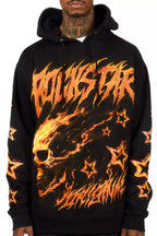 Nelz Black Graphic Hoodie