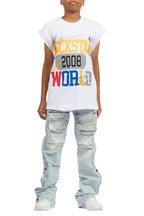 Boys Daria White/Multi Graphic Muscle T-Shirt