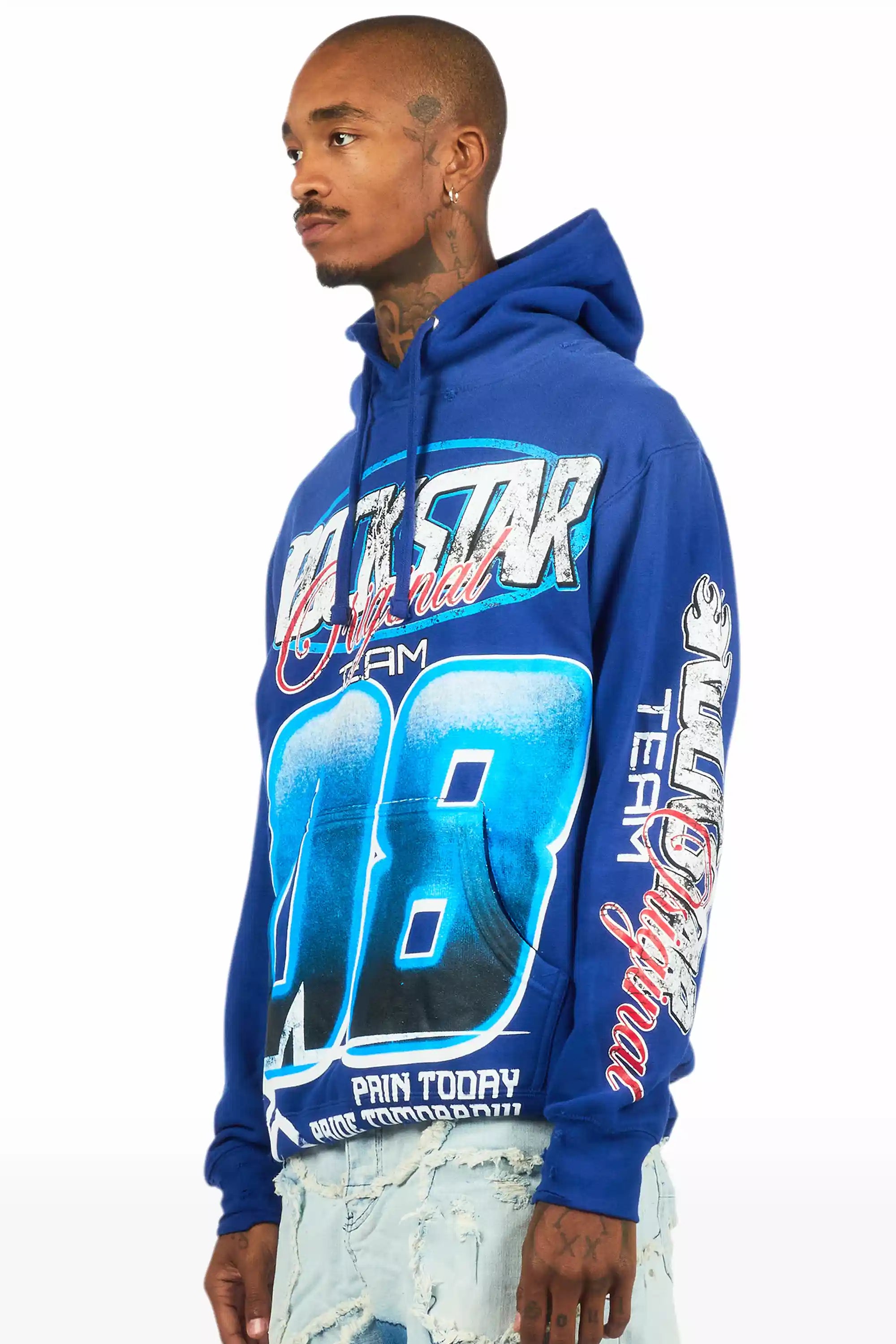 Ryker Royal Blue Graphic Hoodie