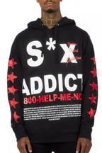Addict Black/Red Graphic Hoodie