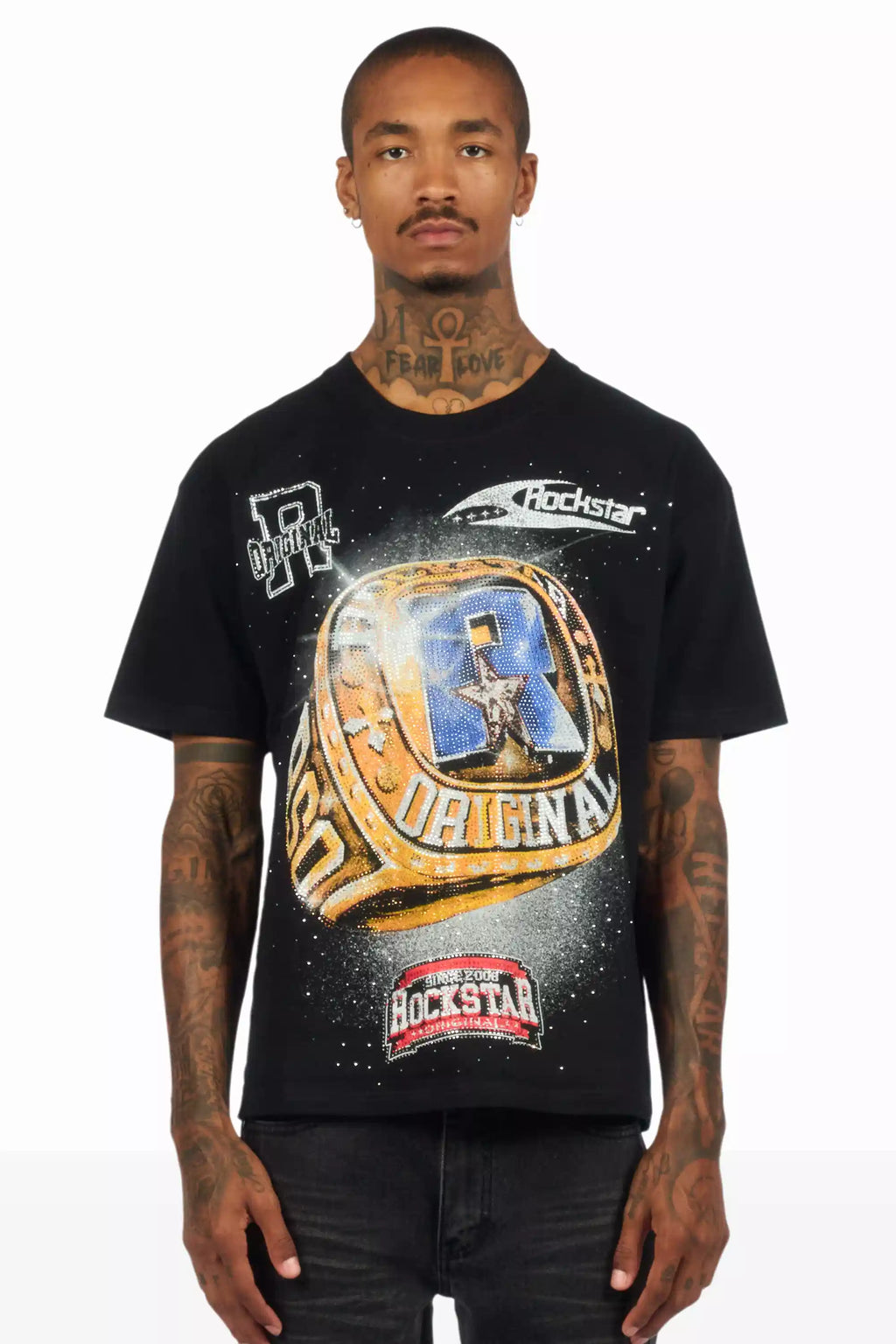 Champ Black Graphic Rhinestone T-Shirt