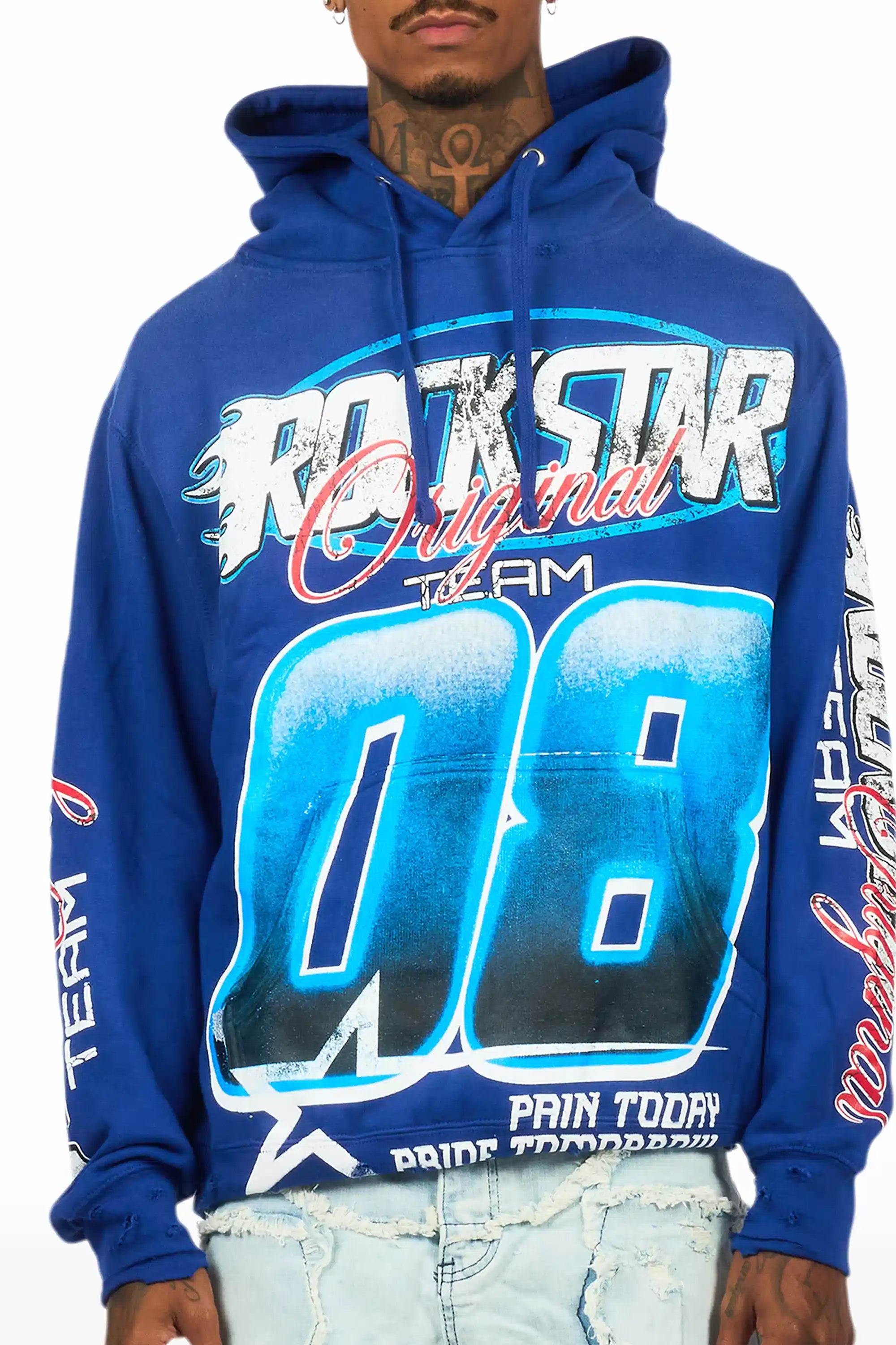 Ryker Royal Blue Graphic Hoodie